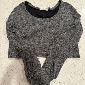 Gray Long Sleeve Women's Top